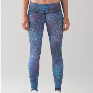 lululemon athletica Sparkle Blue Galaxy Print Leggings
